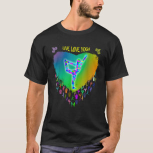 Regenboogkleurig Glas in lood Patroon T Shirt