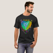 Regenboogkleurig Glas in lood Patroon T Shirt (Voorkant volledig)