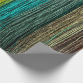 Regenboogkleurig houtwappapier cadeaupapier (Hoek)