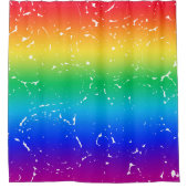 Regenboogkleurig reusachtig paisley patroon douchegordijn (Voorkant)