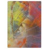 Regenboogkleurig versteend hout klembord (Achterkant)