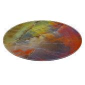 Regenboogkleurig versteend hout snijplank (Hoek)