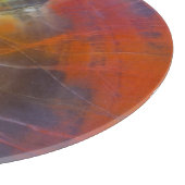 Regenboogkleurig versteend hout snijplank (Hoek)