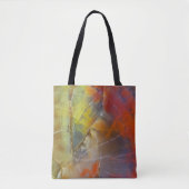 Regenboogkleurig Versteend Hout Tote Bag (Voorkant)