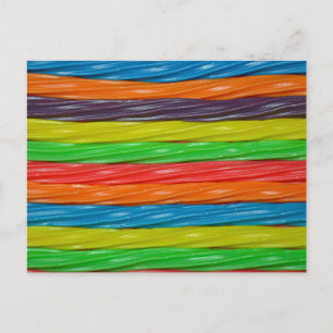 Regenboogkleurig zoethoutsnoep briefkaart
