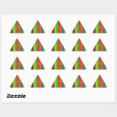 Regenboogkleurig zoethoutsnoep sticker (Vel)