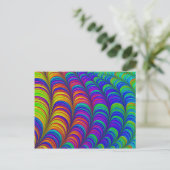 Regenboogkleurige 3D abstracte kunst Briefkaart (Staand voorkant)