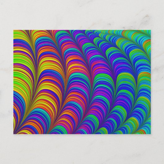 Regenboogkleurige 3D abstracte kunst Briefkaart (Voorkant)