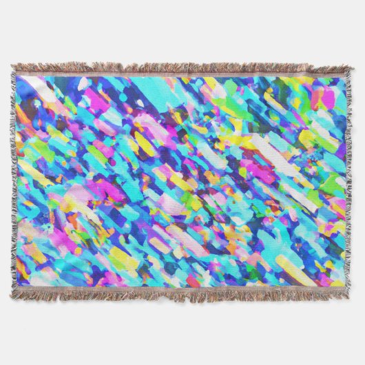 Regenboogkleurige Abstracte kunst Deken (Voorkant)