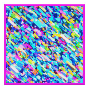 Regenboogkleurige Abstracte kunst Perfect Poster