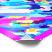 Regenboogkleurige Abstracte kunst Perfect Poster (Hoek)