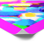 Regenboogkleurige Abstracte kunst Poster (Hoek)