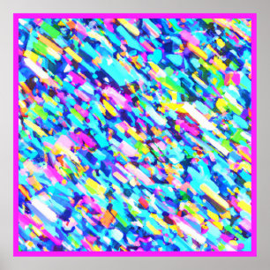 Regenboogkleurige Abstracte kunst Poster