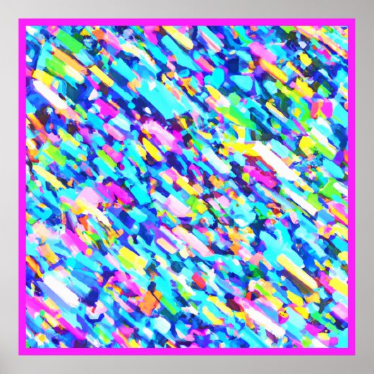 Regenboogkleurige Abstracte kunst Poster (Voorkant)