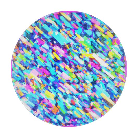 Regenboogkleurige Abstracte kunst Snijplank (Voorkant)