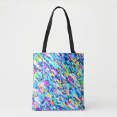 Regenboogkleurige Abstracte kunst Tote Bag (Voorkant)