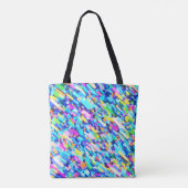 Regenboogkleurige Abstracte kunst Tote Bag (Achterkant)