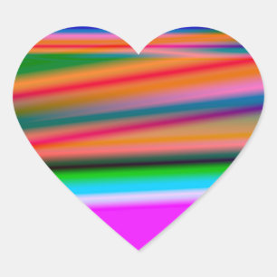REGENBOOGKLEURIGE ABSTRACTE TEXTUUR HART STICKER