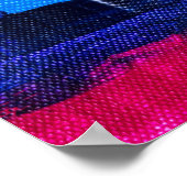 Regenboogkleurige acrylverf-kaaskleuren geprikte v poster (Hoek)