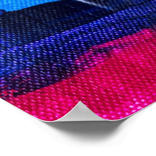 Regenboogkleurige acrylverf-kaaskleuren geprikte v poster (Hoek)