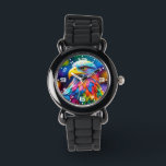 Regenboogkleurige Bald Eagle-654568 Horloge<br><div class="desc">Regenboogkleurige Bald Eagle-654568</div>
