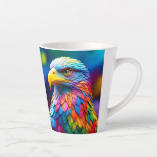 Regenboogkleurige Bald Eagle-654568 Latte Mok