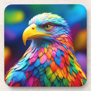 Regenboogkleurige Bald Eagle-65456 Bier Onderzetter