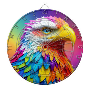 Regenboogkleurige Bald Eagle-65456 Dartbord