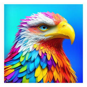 Regenboogkleurige Bald Eagle-65456 Foto Afdruk