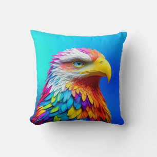Regenboogkleurige Bald Eagle-65456 Kussen