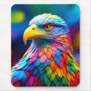 Regenboogkleurige Bald Eagle-65456 Muismat