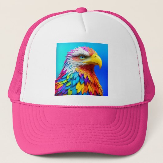 Regenboogkleurige Bald Eagle-65456 Trucker Pet (Voorkant)
