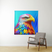 Regenboogkleurige Bald Eagle-65456 Wandkleed (In situ)