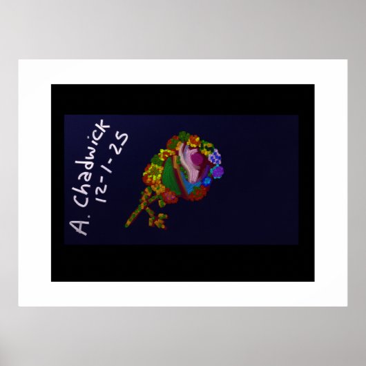 Regenboogkleurige bloemschildering poster (Voorkant)