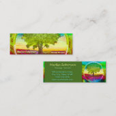 Regenboogkleurige boom mini visitekaartje (Voorkant / Achterkant)