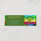 Regenboogkleurige boom mini visitekaartje (Achterkant)