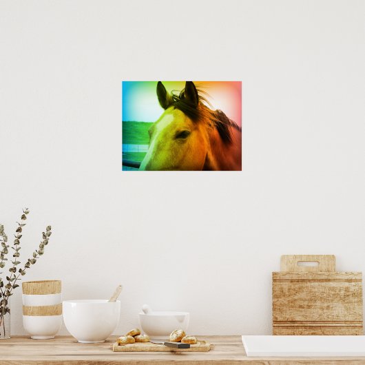 Regenboogkleurige Buckskin Poster (Keuken)
