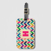 Regenboogkleurige Chevron | BAGAGELABEL (Voorkant (verticaal))