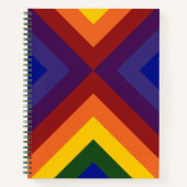 Regenboogkleurige Chevrons Schets notities Notitieboek (Voorkant)