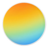 regenboogkleurige deurknop keramische knop (Voorkant)