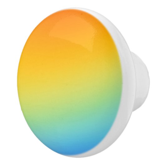 regenboogkleurige deurknop keramische knop (Rechts)