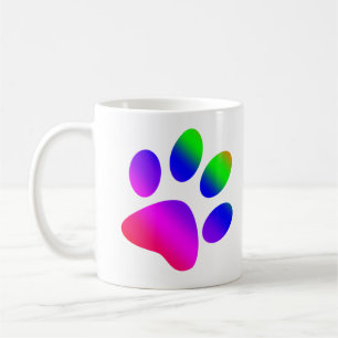 Regenboogkleurige Dierpootafdruk Koffiemok