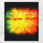 Regenboogkleurige Dragon Farts crafting en drank Wijn Etiket (Enkel label)
