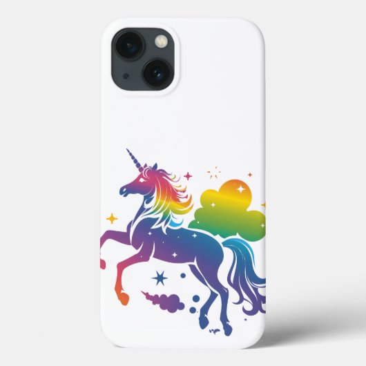 Regenboogkleurige eenhoorn ontwerp Case-Mate iPhone case (Achterkant)