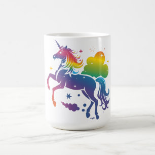 Regenboogkleurige eenhoorn ontwerp koffiemok