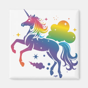 Regenboogkleurige eenhoorn ontwerp magneet