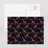 Regenboogkleurige Giraffe Briefkaart (Voorkant / Achterkant)