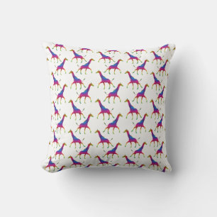 Regenboogkleurige Giraffe Kussen
