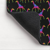 Regenboogkleurige Giraffe Muismat (Hoek)