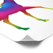 Regenboogkleurige Giraffe Poster (Hoek)